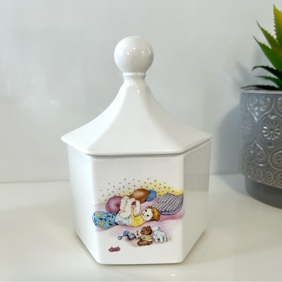 Set of 3 Vintage 1980 Octagon shape canister jars with lids - Picture 5 of 7